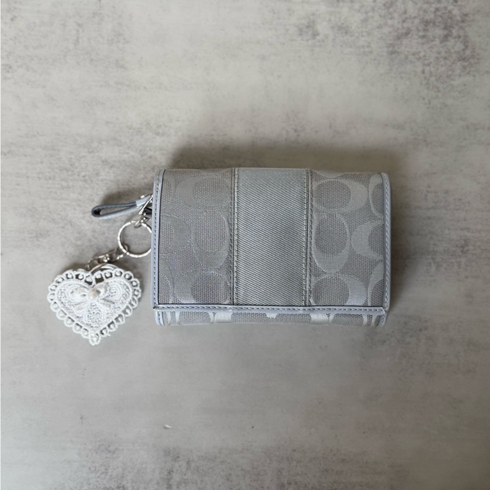 Icy Blue Bifold Coach Wallet 🩵